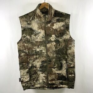 Cabelas Thinsulate Mens Camo Insulated Full Zip Puffer Vest Sz M Hunting Outdoor